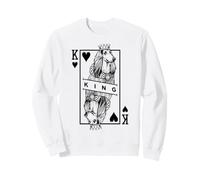 Lévrier Afghan, Roi des cœurs, drôle, Amateur de Chiens tazi, Pop Art Sweatshirt