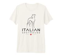 Lévrier Italien élégant et Chic Moderne Minimaliste T-Shirt Haut de Gamme