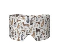 Lévrier Whippet et chien,Masque pour les yeux bloquant la lumière Cache-yeux et cache-oreilles pour le sommeil