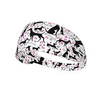 Lévriers et cœur de Patte,Bandeau de Sport Unisexe, Bandeau élastique Multi-usages pour Cheveux