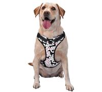 Lévriers et cœur de Patte,Harnais pour Animaux de Compagnie, Harnais réfléchissant réglable pour Chien,XL