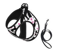 Lévriers et cœur de Patte,Harnais pour Animaux de Compagnie, Harnais réfléchissant réglable pour Chien,M