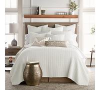 Levtex Home - Mills Waffle - Parure de lit pour très Grand lit/très Grand lit californien - gaufré en Coton crème - Taille de la Couette (269,2 x 233,7 cm), Taille de la taie d'oreiller (91,4 x 50,8