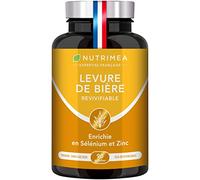 LEVURE Active DE BIERE REVIVIFIABLE - Complément Alimentaire Cheveux, Ongles & Peau - Enrichie en Zinc & Sélénium - Facilite le Transit - 90 Gélules Vegan - Nutrimea - Fabriqué en France