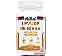 Levure de Bière Active - Pousse Cheveux - Haut Dosage 1640mg - Testé - Enrichi Vitamines & Minéraux - Complément alimentaire Peau & Ongles - 120 gélules/1 mois - Laboratoire Français MIRONLAB