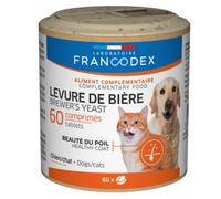 Francodex Levure de Bière Beauté du Poil pour Chiens et Chats 60 Comprimés