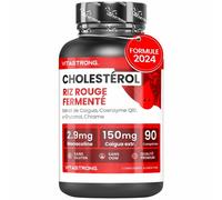 Levure De Riz Rouge Cholestérol - 2,9mg Monacoline K, Coq10, Caigua, ?-Oryzanol, Policosanol, Chrome - 90 Comprimés