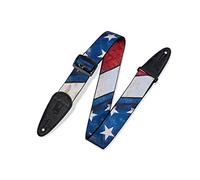 Levy 's Leathers Sangle de guitare en polyester avec impression Sublimation Motif drapeau distressé 5,1 cm États-Unis 0 0