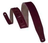 Levys Sangle pour guitares et basses en daim surpiquée Burgundy