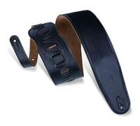 Levys Sangle de guitare M4GF-BLK cuir dos suédé rembourrée 3 1/2" Noir