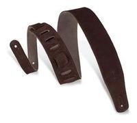 Levy's MS26-BRN Sangle de Guitare Suede Leather Suede Backing 2 1/2" - Brown
