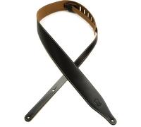 Levy's DM17-XL-BLK Sangle de Guitare 2.5" Leather Strap - Edge Stitch - Black XL