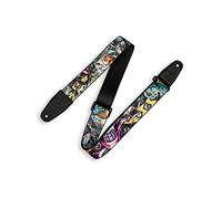 Levy's Leather MP2TAT-003 - Sangle de guitare en polyester unisexe 2" New School Series avec imprimé tatouage, noir, adulte