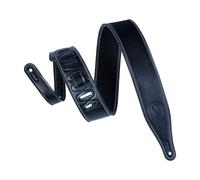 Levy's Leathers M17SS-BLK Sangle de Guitare Supersoft Garment Leather Tripple Ply Premium Top Grain Signature Logo - Noir