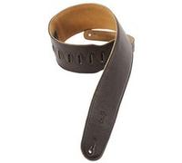 Levys Leathers M4GF-DBR sangle de guitare en cuir rembourrée, marron G