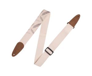 Levy's Leathers MC8U-007 Sangle de guitare en coton avec imprimé décoratif et extrémités en daim Tri-Glide réglable jusqu'à 165 cm