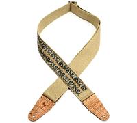 Levy's Leathers MH8P-007 Sangle en chanvre naturel avec extrémités en liège Framboise et taupe 5 cm
