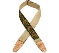 Levy's Leathers MH8P-010 Sangle en chanvre naturel avec extrémités en liège Rose/jaune/orange/noir 5 cm