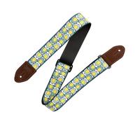 Levy's Leathers MP2MCM-003 Mid Century Modern Series Sangle de guitare avec extrémités en cuir - Multicolore - Design tulipe