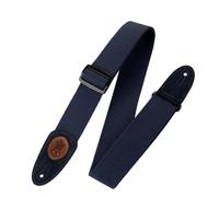 Levy's Sangle de guitare MSSC8-NAV – coton, logo Signature, extrémités en suède, 2" – Navy