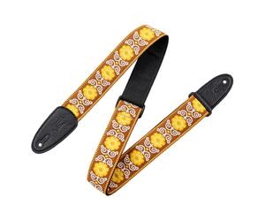Levy's Leathers Original Hootenanny Series Sangle de guitare en tissu jacquard | Largeur 5 cm | Jaune | M8HT-27