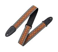 Levy's Leathers Original Hootenanny Series Sangle de guitare en tissu jacquard Rouge Largeur 5 cm