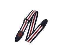 Levy's Leathers Sangle de guitare en coton Rouge/blanc/bleu 51 mm