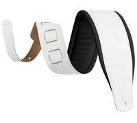Levy's Leathers Amped Leather Series M26PD-WHT_BLK Sangle de guitare en cuir pleine fleur Motif panda Blanc/noir 7,6 cm