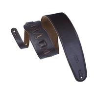 Levy's M4GF-DBR Sangle de Guitare Garment Leather Suede Back Padded 3 1/2" - Dark Brown