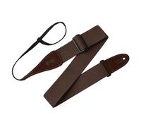 Levy's MC8A-BRN Sangle de Guitare Cotton Colour Suede Headstock Loop 2" - Burgundy