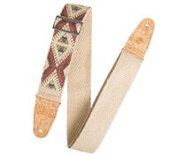 Levy's MH8P-002 Sangle de Guitare Natural Hemp Webbing Cork Ends and Pocket 2" - Tribal