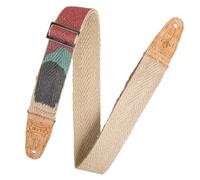 Levy's MH8P-003 Sangle de Guitare Natural Hemp Webbing Cork Ends and Pocket 2" - Sunset