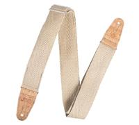 Levy's MH8P-NAT Sangle de Guitare Natural Hemp Webbing Cork Ends and Pocket 2" - Natural
