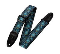 Levy's Sangle de guitare MPD2-009 poly imprimé, extrémités cuir, 2" - Fish