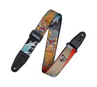 Levy's MPD2 Sangle de Guitare en Polyester Tigre Traditionnel Japonais de 5,1 cm de Large, Traditional Japanese Tiger Motif, Taille Unique Mixte