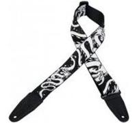Levy's MPD2-013 Sangle de Guitare Prints Polyester Leather Ends 2" - Monochrome Design