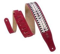 Levy's MSJ26-BRG - Sangle en daim et jacquard - Burgundy