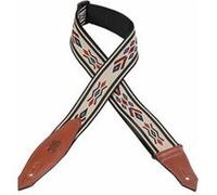 Levy's MSSN80-MLT - Sangle jacquard embout cuir - Multi Color