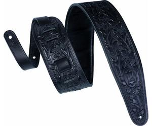Levy's Oak Embossed Black Courroie de guitare