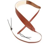 Levy's PMB32-WAL Sangle de Guitare 2" Carving Leather Banjo Strap - Walnut