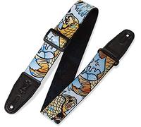 Levy's PMS44T03-RST Sangle de Guitare 3" Carving Leather Strap - Paisley Rust