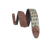 Levy's Sundance Sangle de Guitare en Cuir gaufré 7,6 cm de Large, Pointe de flèche Turquoise, Taille Unique Mixte