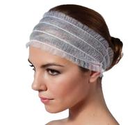 LEWFECBO Fasce per capelli monouso donne esthétique, cerchietti elastici usa e getta, fascia monouso per salone di beauzza, confezione da 100 pièces