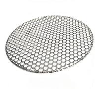 LEWFECBO Grille de barbecue ronde en acier inoxydable avec motif hexagonal en nid d'abeille, accessoire pour barbecue au charbon de bois (10 cm)