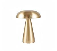 LEWFECBO Lampe champignon, lampe de table champignon dorée, lampe de chevet rechargeable avec interrupteur tactile, veilleuse pour chambre et bureau