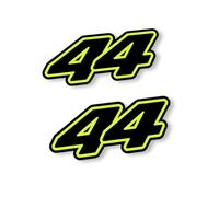Lewis Hamilton Autocollant 2022 pour voiture 44 F1 Formule 1 Jaune fluo Noir