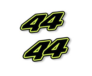 Lewis Hamilton Autocollant 2022 pour voiture 44 F1 Formule 1 Jaune fluo Noir