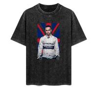 Lewis Hamilton Flag T-Shirt Unisex Black Tee M