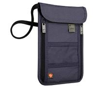 Lewis N. Clark Cache-Cou RFID, Bleu Marine, One Size, Portefeuille avec Blocage RFID - Pochette de Voyage + Porte-Passeport pour Homme et Femme