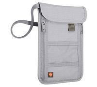 Lewis N. Clark Cache-Cou RFID, Gris, Taille Unique, Portefeuille avec Blocage RFID, Pochette de Voyage + Porte-Passeport pour Homme et Femme